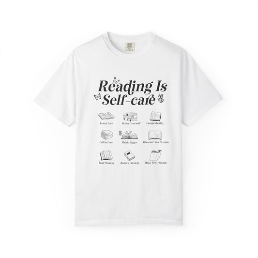 Book Lover Tee, Relaxation Vibes Shirt, Mindfulness Gift, Cozy Reading Top - PopCultureByDesign36