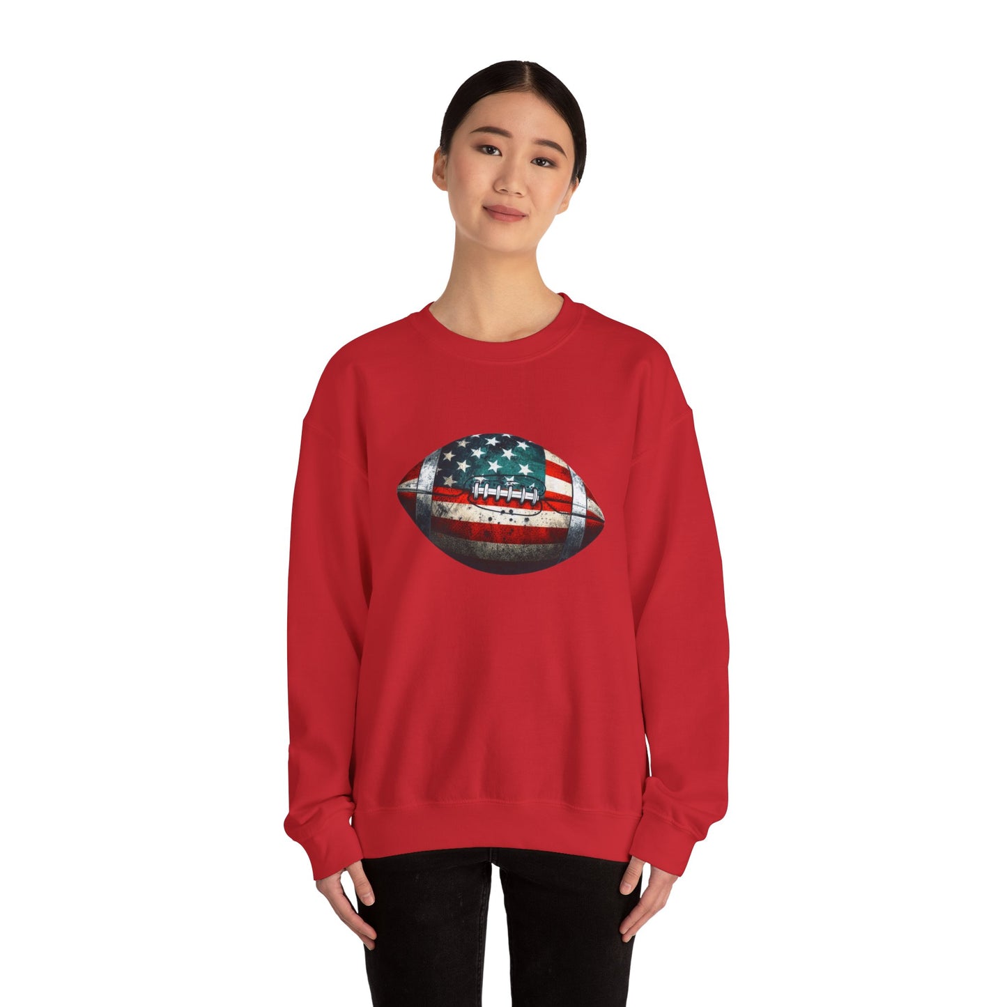 Patriotic Football Sweatshirt, Football Mom, Gameday Sweatshirt - PopCultureByDesign36
