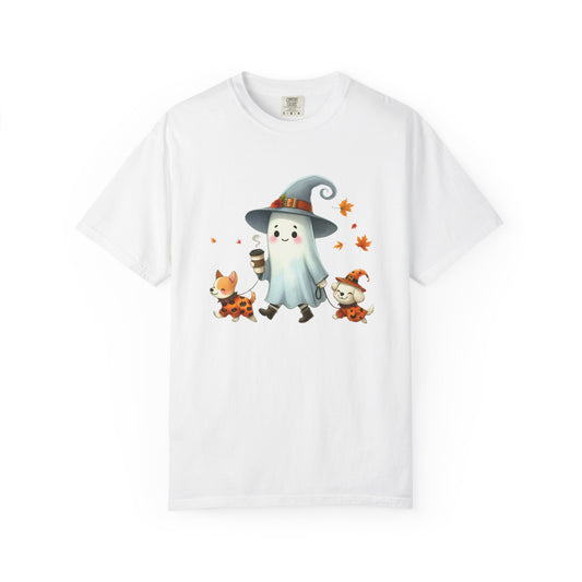 Cute ghost walking dogs shirt, cute fall shirt, ghost and dogs shirt - PopCultureByDesign36