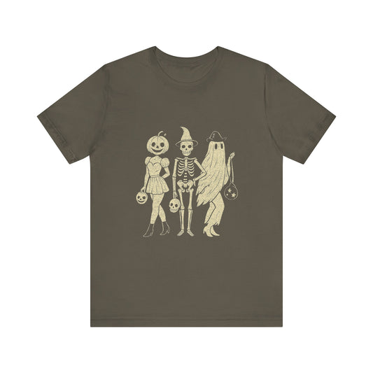Dancing Skeleton Halloween Shirt, Spooky Season Skeleton Tee, Cute Skeleton Tee - PopCultureByDesign36