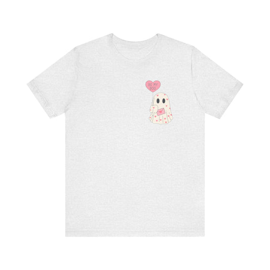 Valentine's 'Be My Boo' Ghost Tee — Cute Ghost Holding 'Be Mine' Balloon