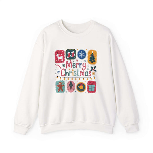 Christmas Cute Collage Sweatshirt, Winter Collage Seasonal Sweatshirt - PopCultureByDesign36