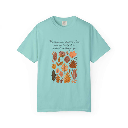 Boho Poem Fall Leaves T-shirt, Fall Shirt, Unisex Fall Top - Popbydesign