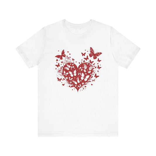 Butterfly Heart Valentines Day Shirt,Butterfly Valentine Tee - Popbydesign