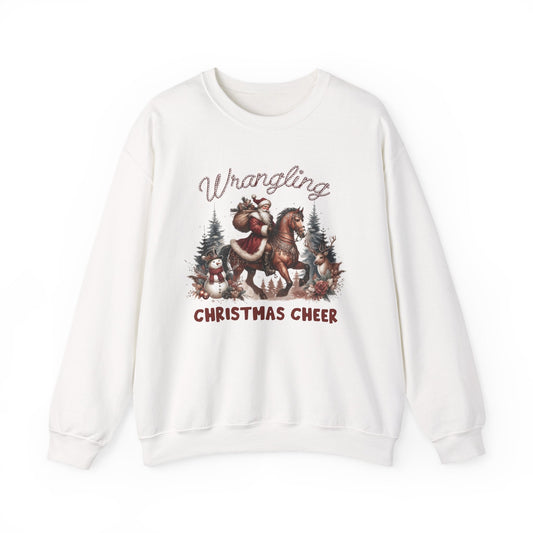 Cowboy Santa Sweatshirt, Howdy Country Christmas - Popbydesign