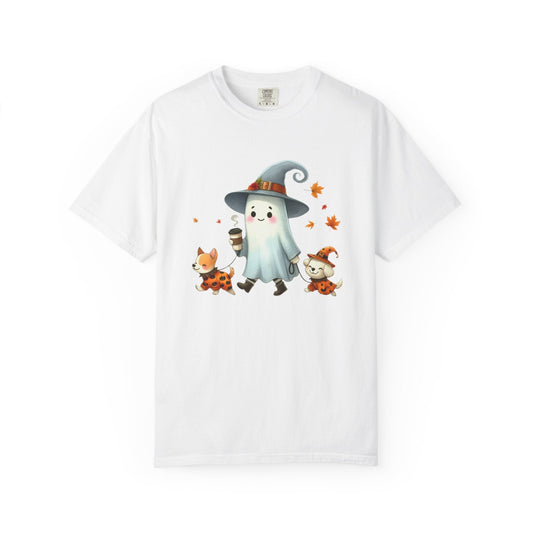 Cute ghost walking dogs shirt, cute dogs fall shirt - Popbydesign