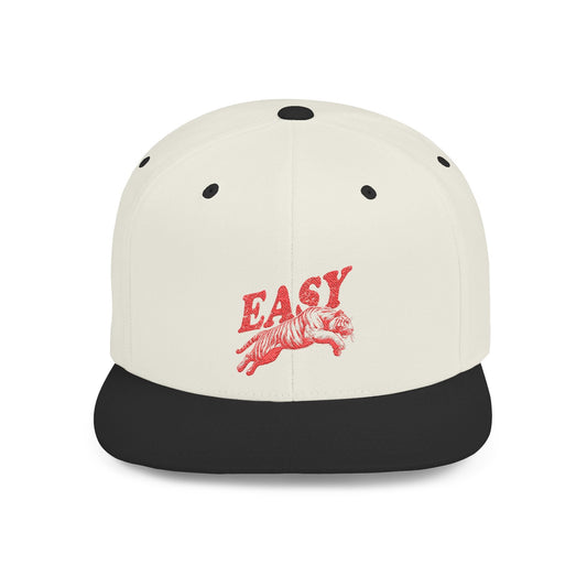 Easy Tiger Snapback Hat — Flat Bill Baseball Cap - Popbydesign