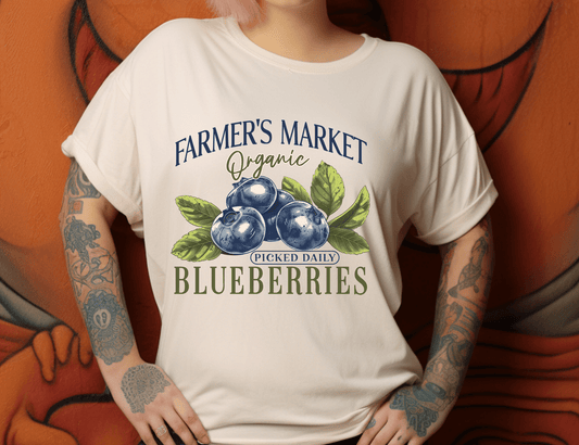 Fruit Farm Shirt, Blueberry Shirt, Cottagecore Berry Tshirt - Popbydesign