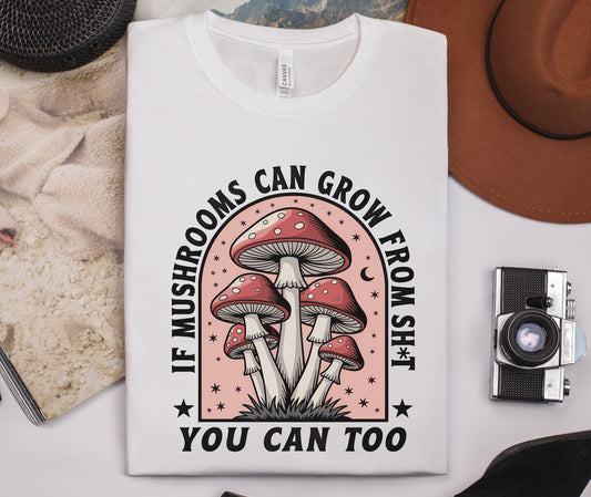 Funny Mushrooms Tee, Funny Motivational Shirt, Mushroom Lover - Popbydesign
