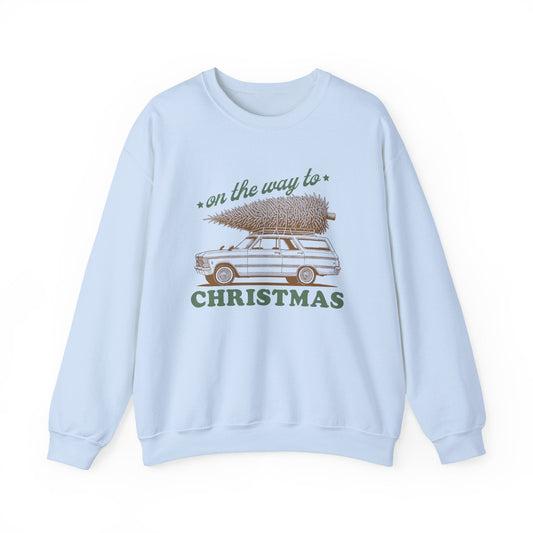 On The Way To Christmas, Xmas Sweatshirt, Family Christmas - Popbydesign
