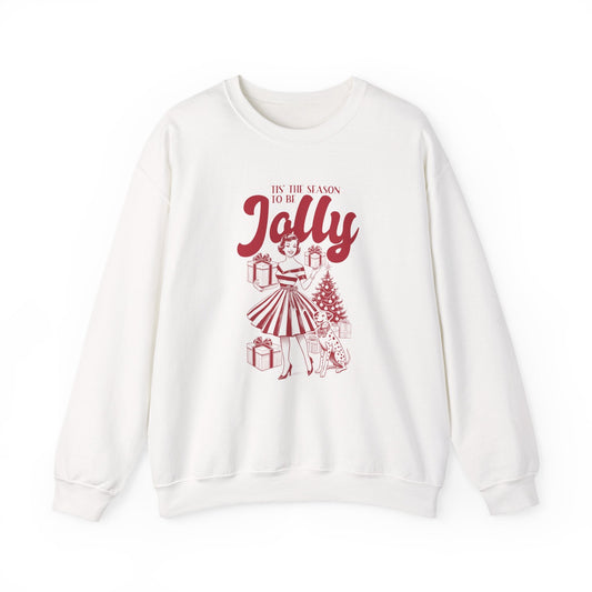Pin Up Girl Christmas, Christmas Jolly, Christmas Sweatshirt - Popbydesign