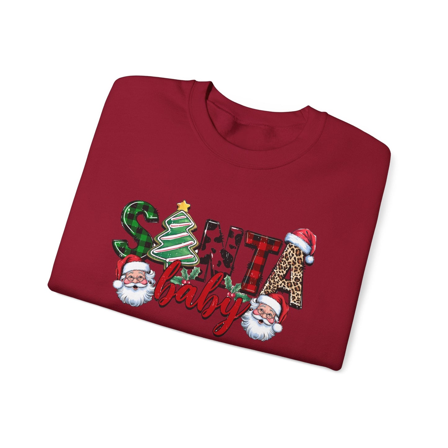 Santa Baby Sweatshirt, Retro Santa Sweatshirt, Cute Santa - Popbydesign