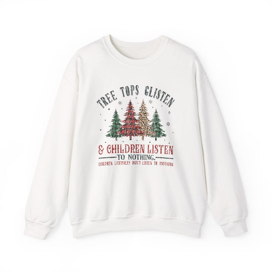 Tree Tops Glisten Sweatshirt, Christmas Sweatshirt - Popbydesign