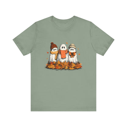 Cute Fall Ghosts Tee, Halloween T-Shirt, Ghost Graphic Tee - PopCultureByDesign36