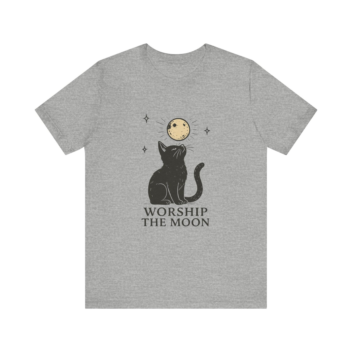 Worship The Moon, Cute Kitten Shirt, Celestial Cat Shirt - PopCultureByDesign36