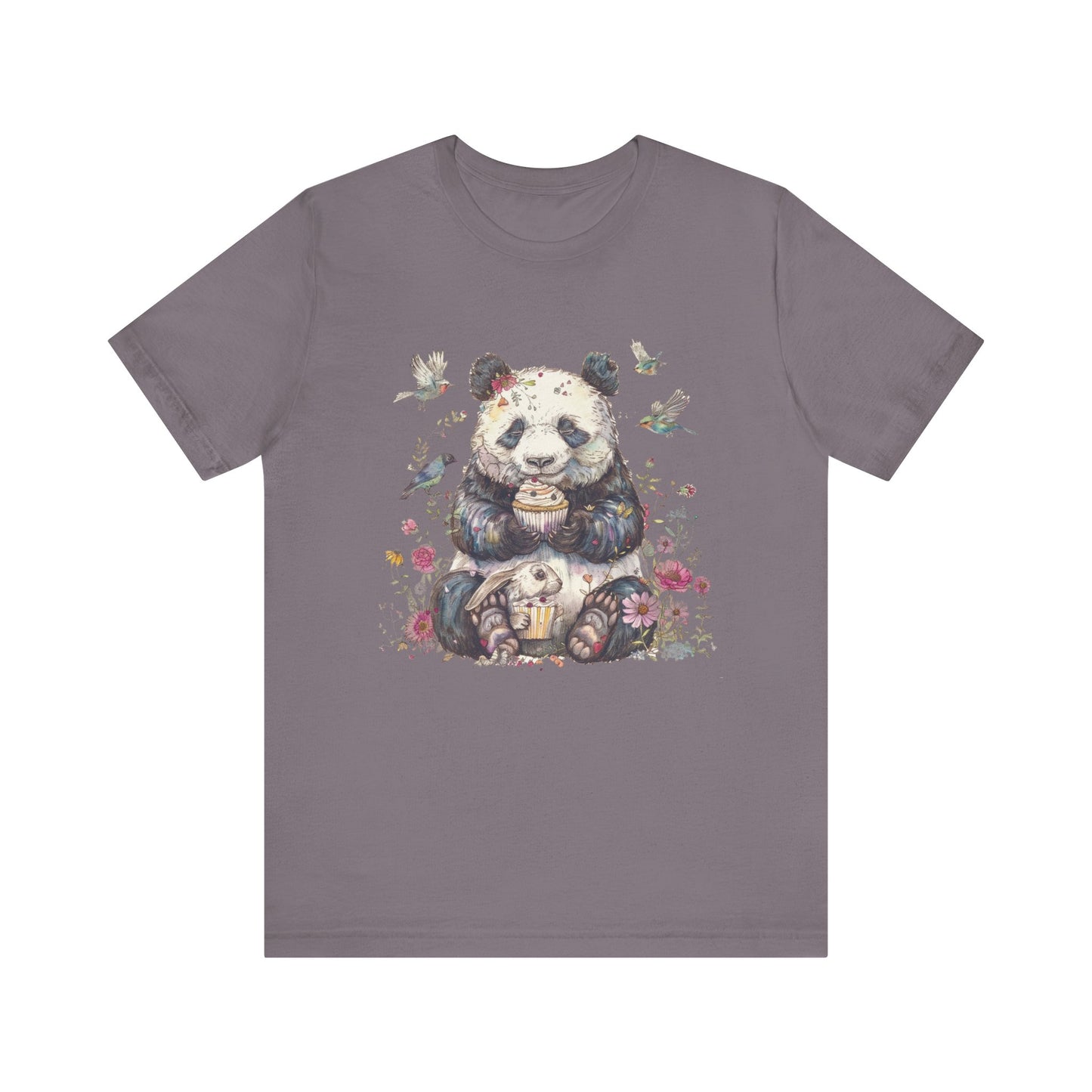Cute Panda Eating Cupcake Shirt, Panda Tshirt Girls, Panda Lover Shirt - PopCultureByDesign36