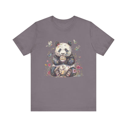 Cute Panda Eating Cupcake Shirt, Panda Tshirt Girls, Panda Lover Shirt - PopCultureByDesign36