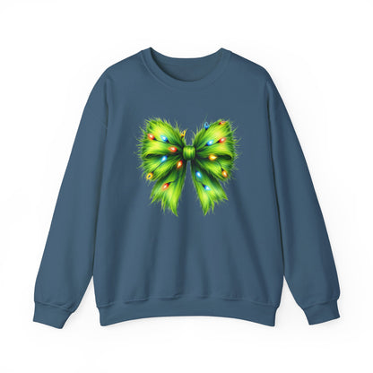 Christmas Bow Sweatshirt, Funny Holiday Sweatshirt, Coquette Christmas Bow - PopCultureByDesign36