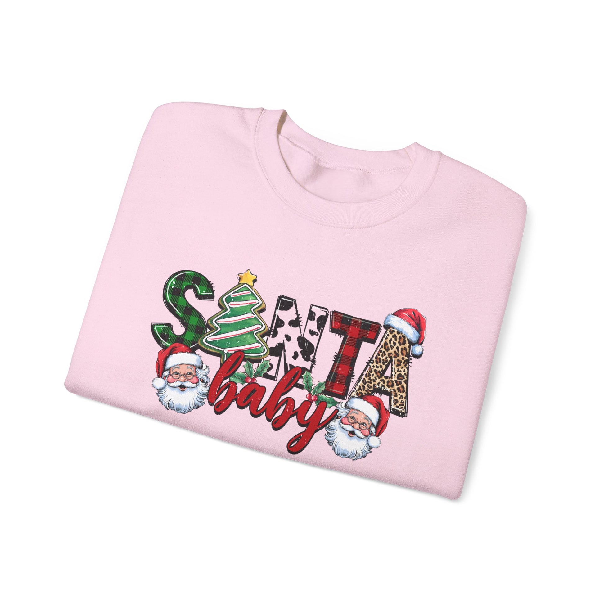 Santa Baby Sweatshirt, Merry Christmas Sweater, Retro Santa Sweatshirt - PopCultureByDesign36