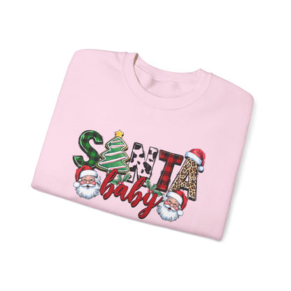 Santa Baby Sweatshirt, Merry Christmas Sweater, Retro Santa Sweatshirt - PopCultureByDesign36