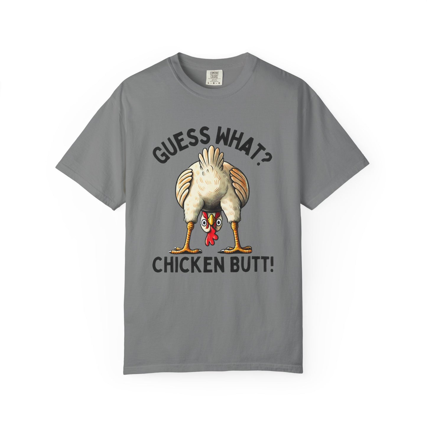 Funny Guess What Chicken Butt Humorous Chicken Lover Tee, Dad Joke Shirt - PopCultureByDesign36
