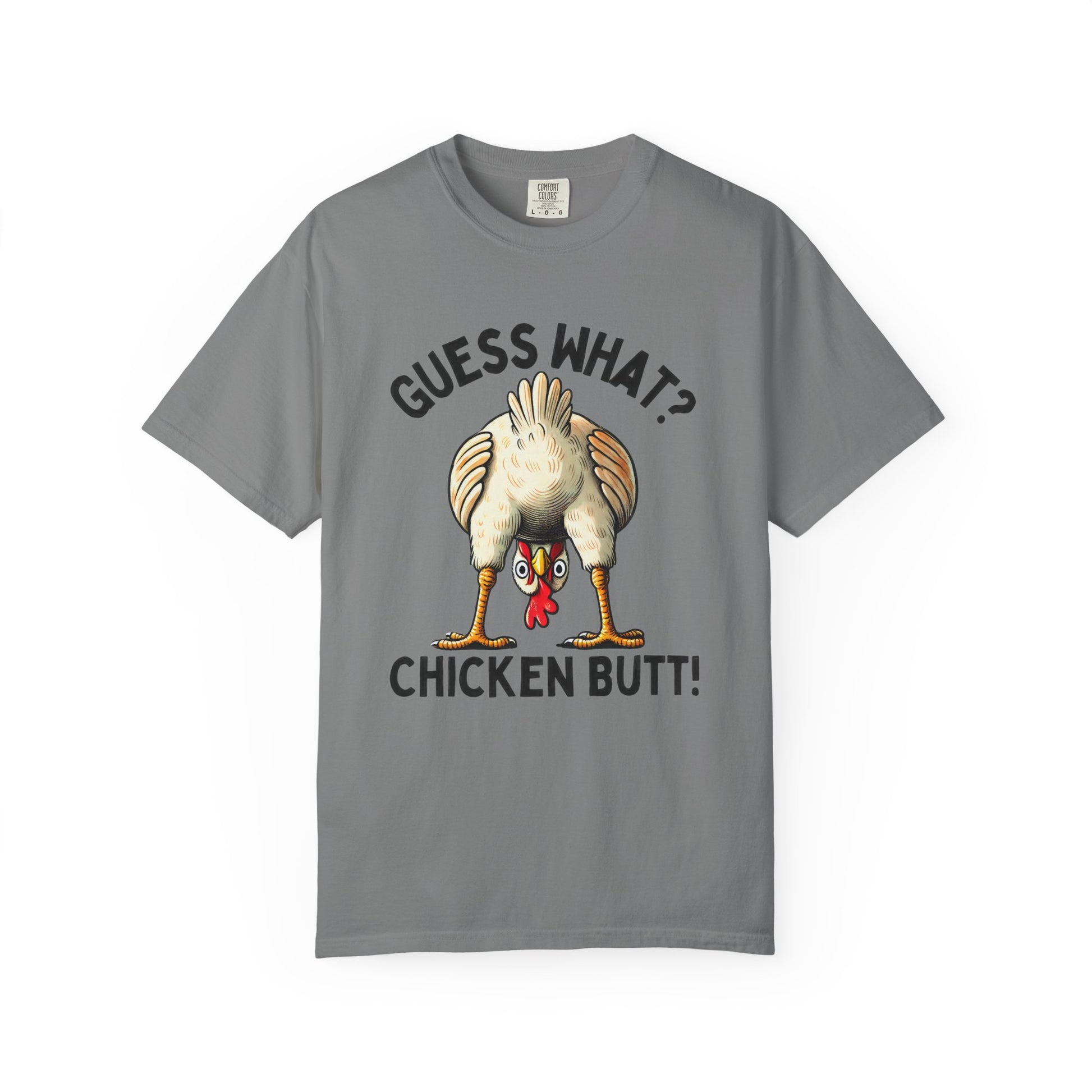 Funny Guess What Chicken Butt Humorous Chicken Lover Tee, Dad Joke Shirt - PopCultureByDesign36
