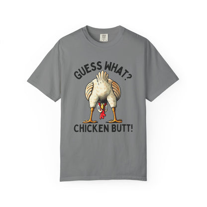 Funny Guess What Chicken Butt Humorous Chicken Lover Tee, Dad Joke Shirt - PopCultureByDesign36