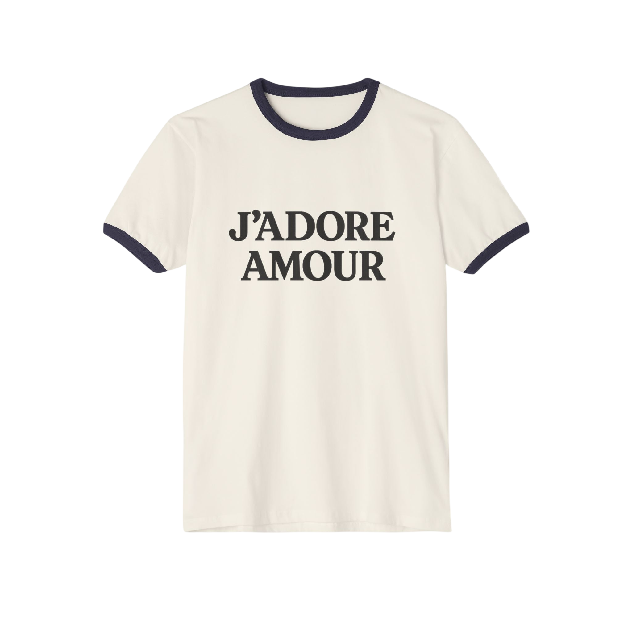 Jadore Amour Ringer Tee Bold French Inspired Statement Shirt by PopCultureByDesign36