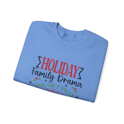 Holiday Family Drama The Gift That Keeps Giving Sweatshirt, Family Matching - PopCultureByDesign36