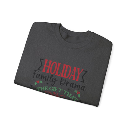 Holiday Family Drama The Gift That Keeps Giving Sweatshirt, Family Matching - PopCultureByDesign36