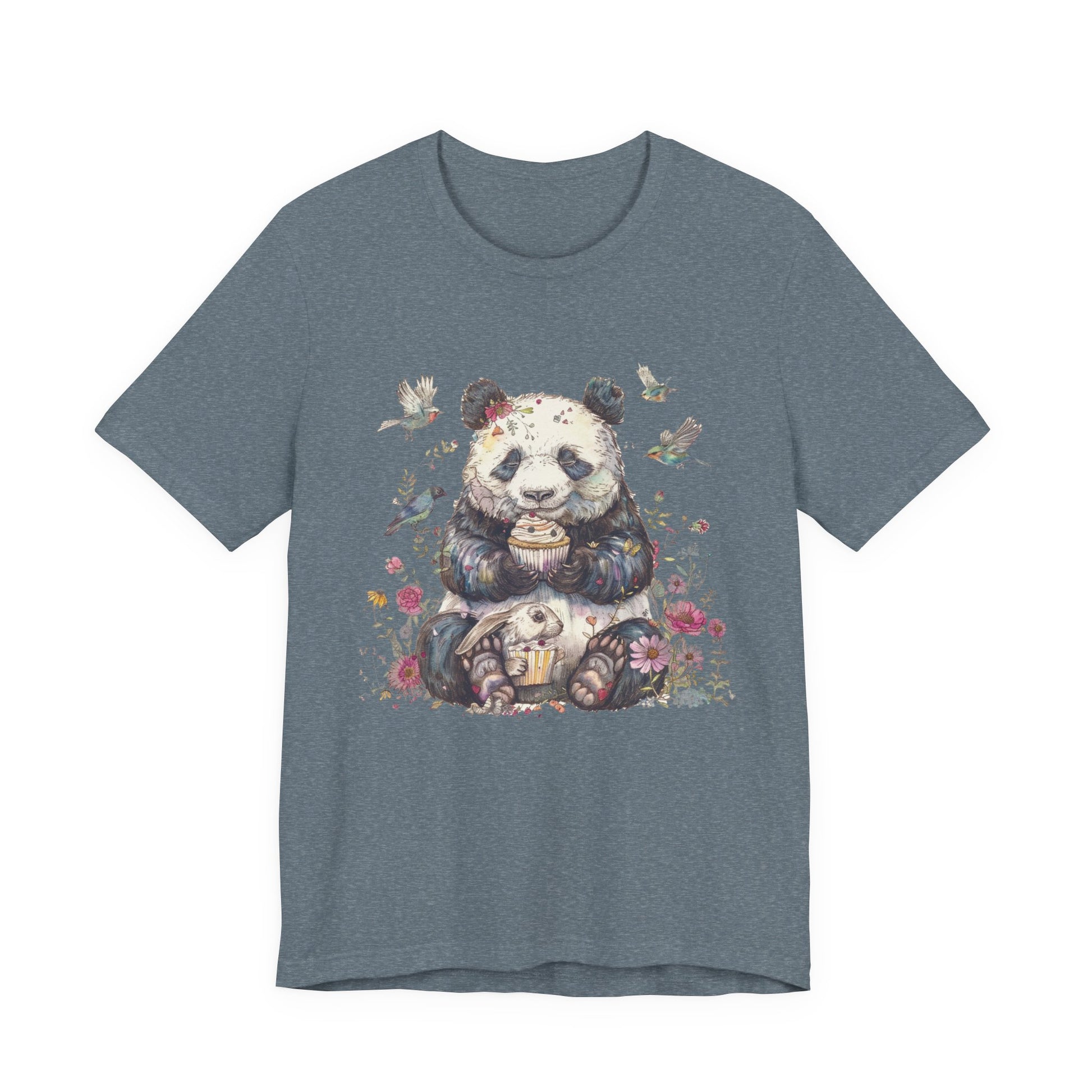 Cute Panda Eating Cupcake Shirt, Panda Tshirt Girls, Panda Lover Shirt - PopCultureByDesign36