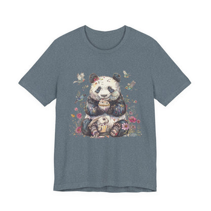 Cute Panda Eating Cupcake Shirt, Panda Tshirt Girls, Panda Lover Shirt - PopCultureByDesign36