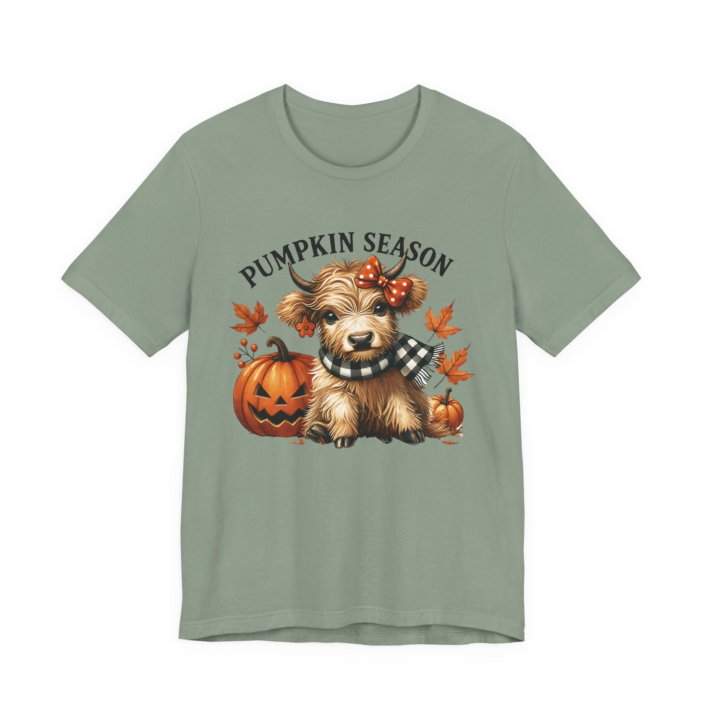 Pumpkin season, cute highland cow, baby cow shirt, Cute Cow shirt - PopCultureByDesign36