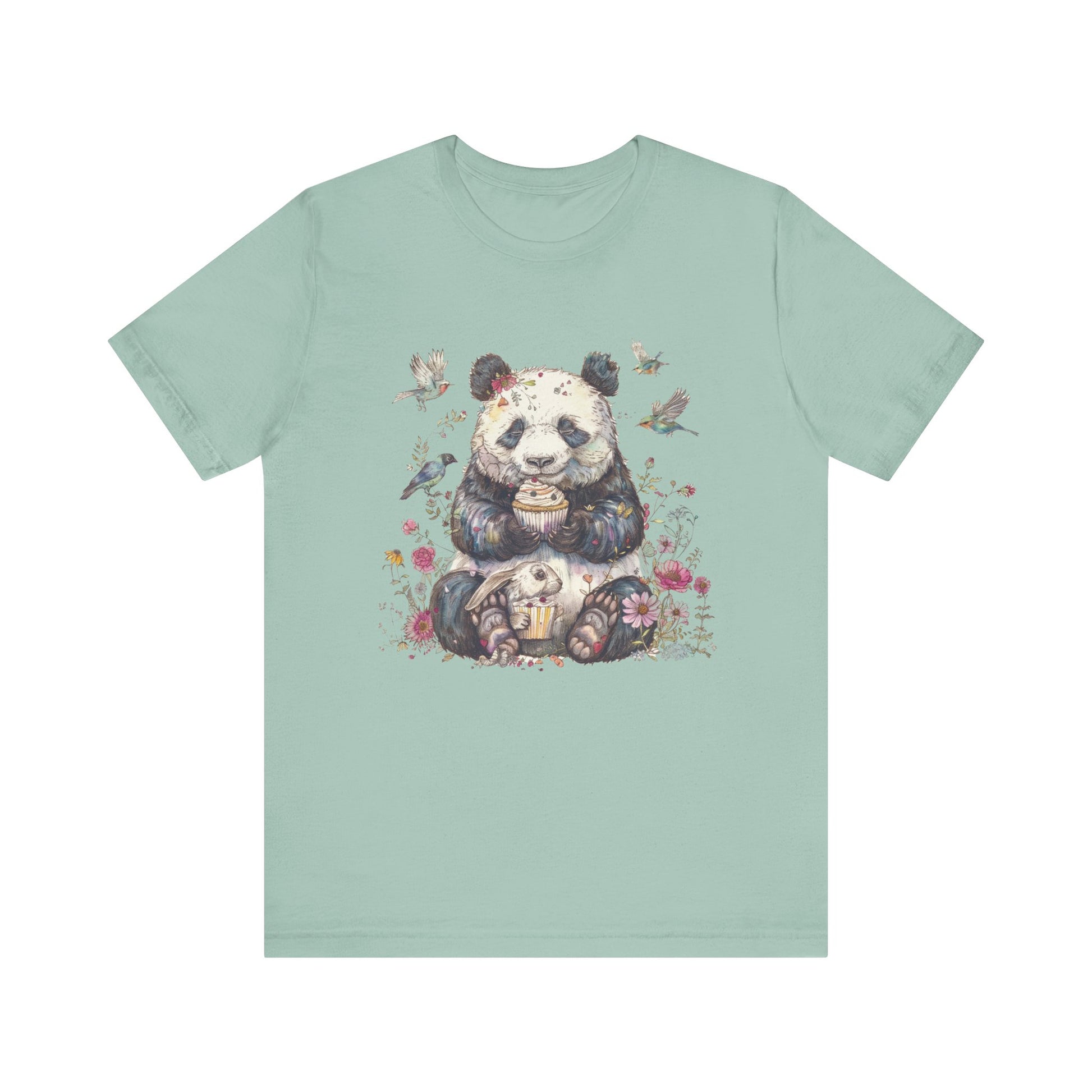 Cute Panda Eating Cupcake Shirt, Panda Tshirt Girls, Panda Lover Shirt - PopCultureByDesign36
