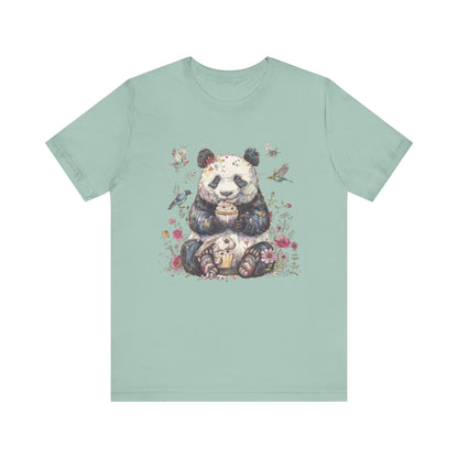 Cute Panda Eating Cupcake Shirt, Panda Tshirt Girls, Panda Lover Shirt - PopCultureByDesign36