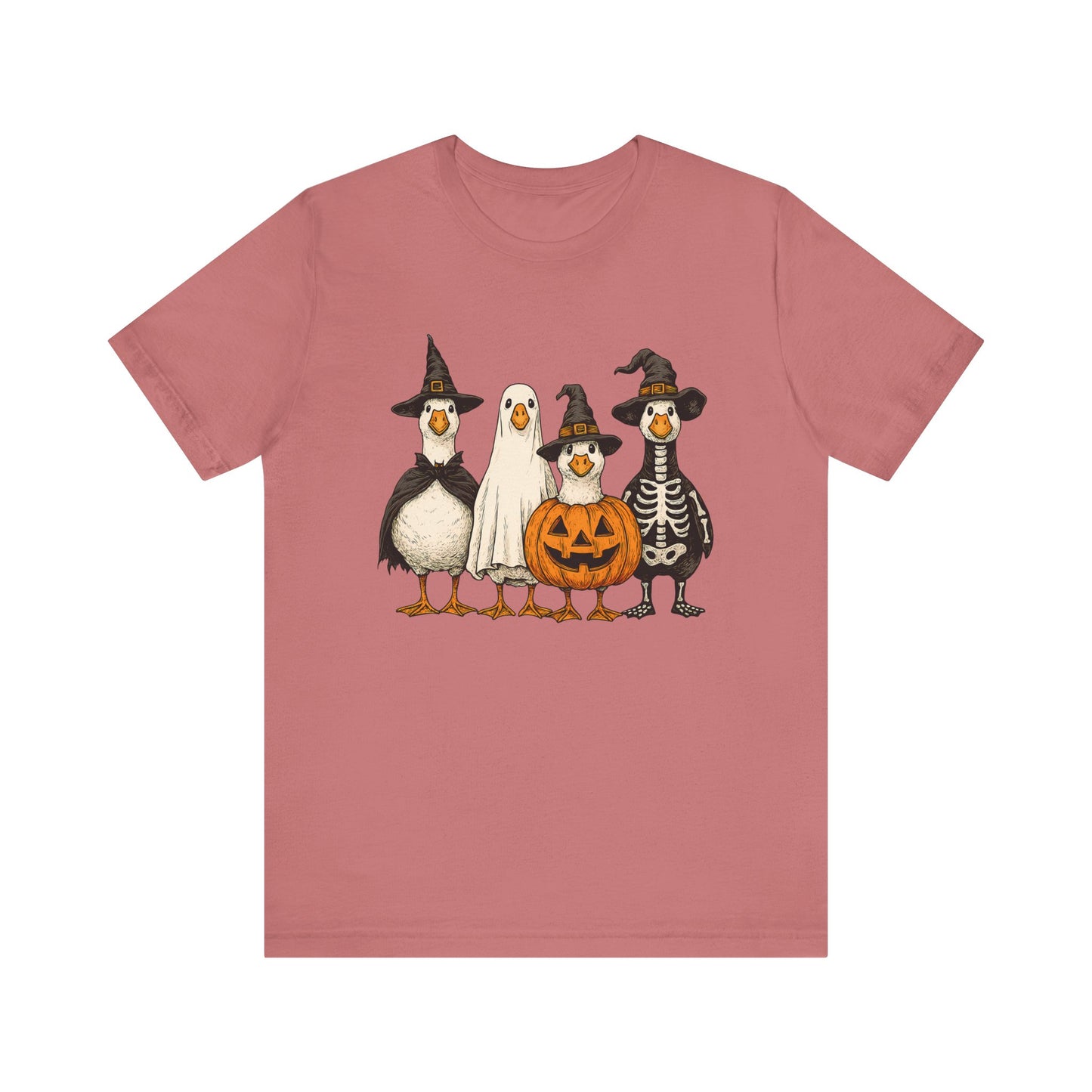 Duck Halloween Tee, Funny Halloween Duck Shirt, Quirky Bird Top - PopCultureByDesign36