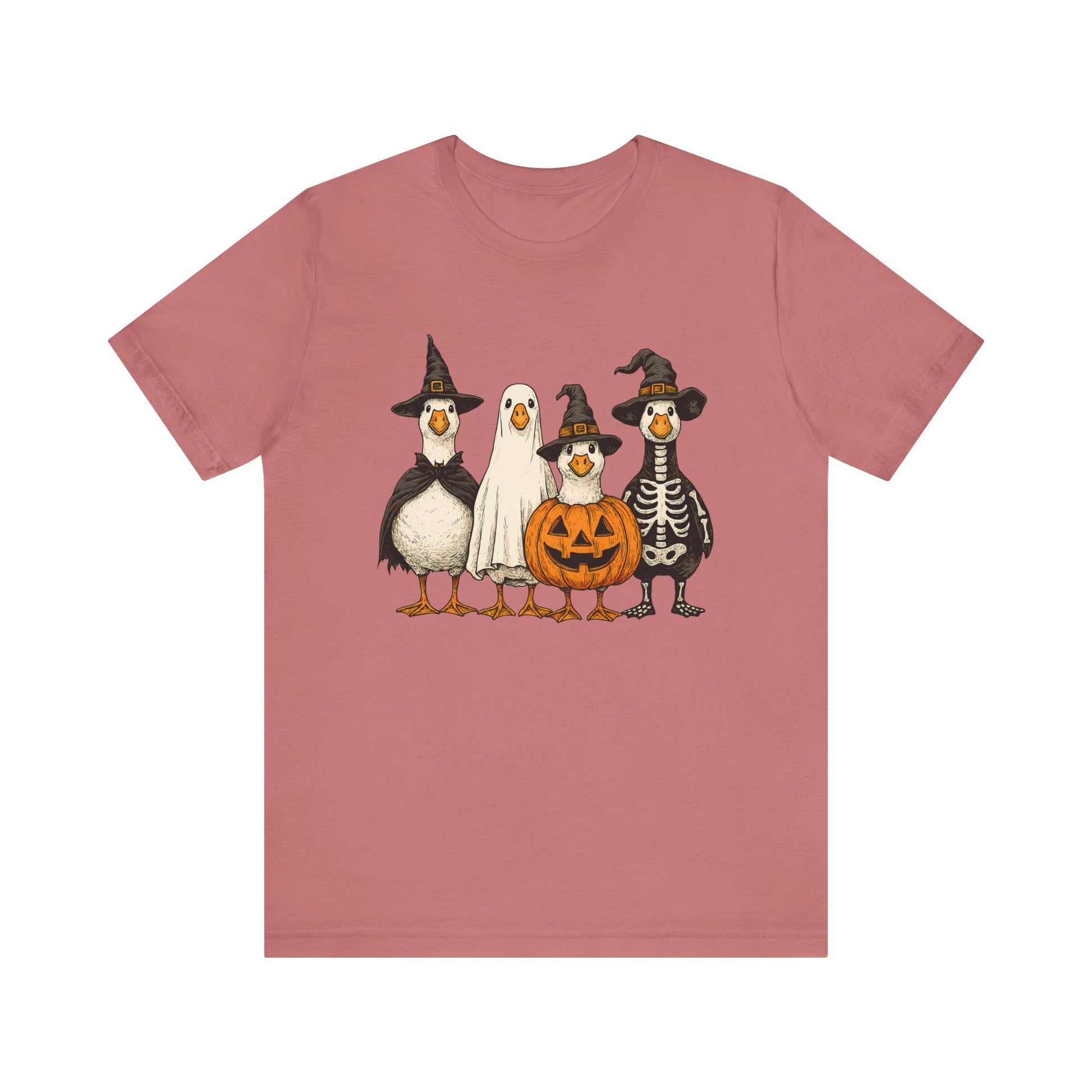 Duck Halloween Tee, Funny Halloween Duck Shirt, Quirky Bird Top - PopCultureByDesign36