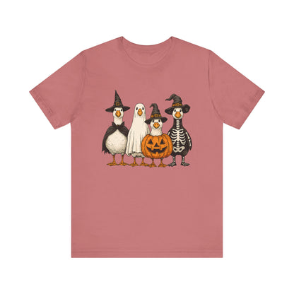 Duck Halloween Tee, Funny Halloween Duck Shirt, Quirky Bird Top - PopCultureByDesign36