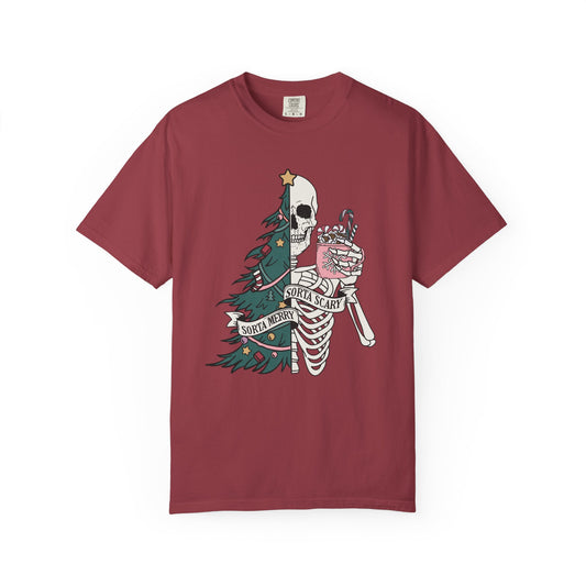 Funny Christmas Shirt, Cute Spooky Season Shirt, Sorta Merry - PopCultureByDesign36