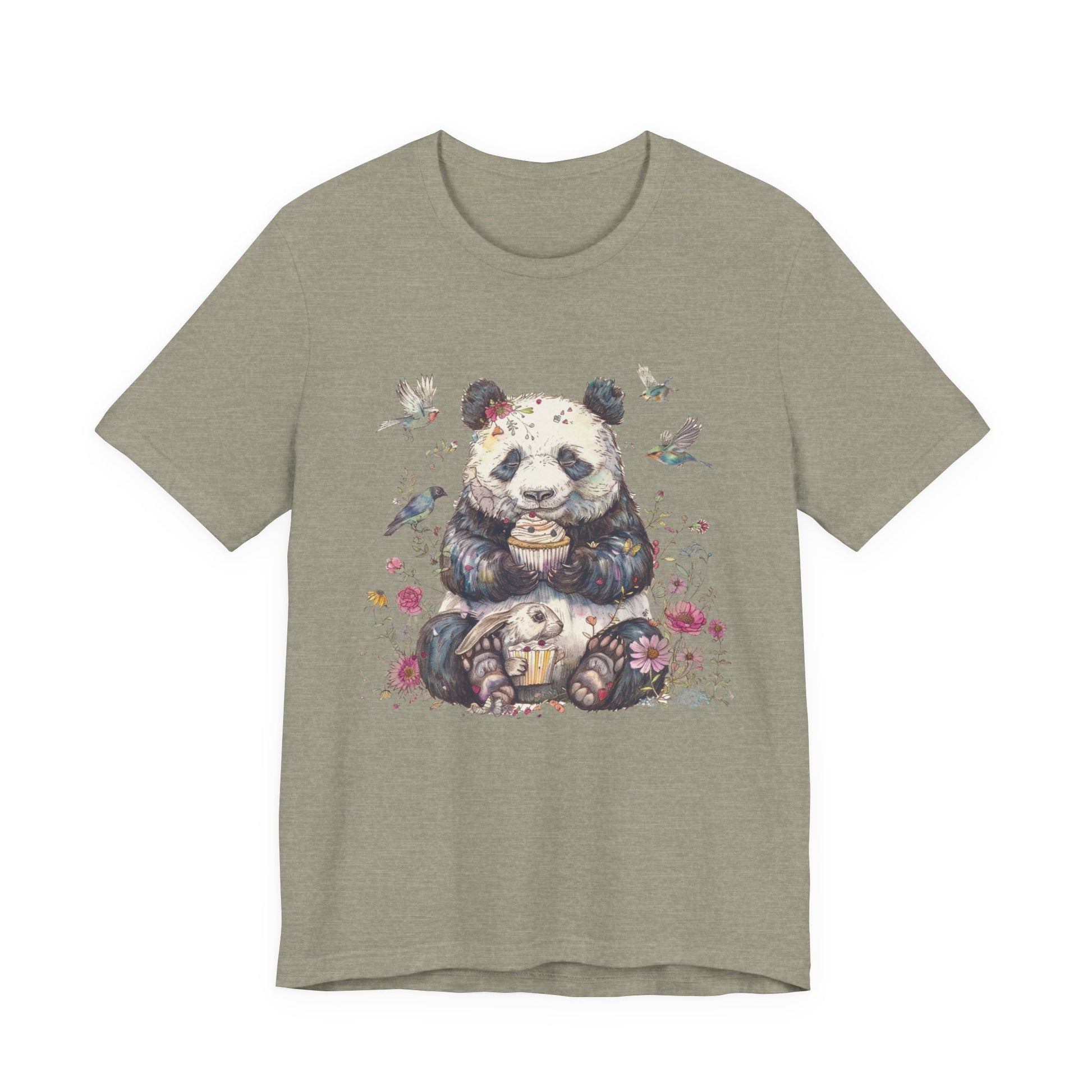 Cute Panda Eating Cupcake Shirt, Panda Tshirt Girls, Panda Lover Shirt - PopCultureByDesign36