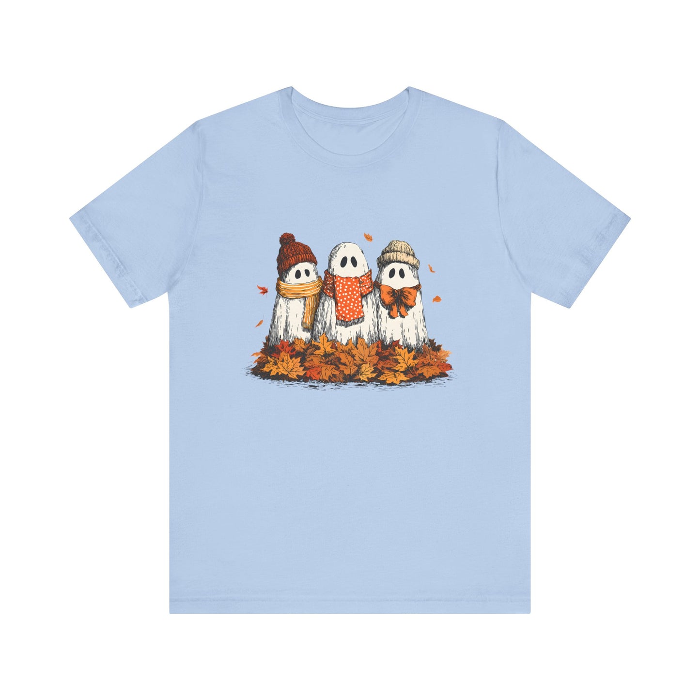 Cute Fall Ghosts Tee, Halloween T-Shirt, Ghost Graphic Tee - PopCultureByDesign36