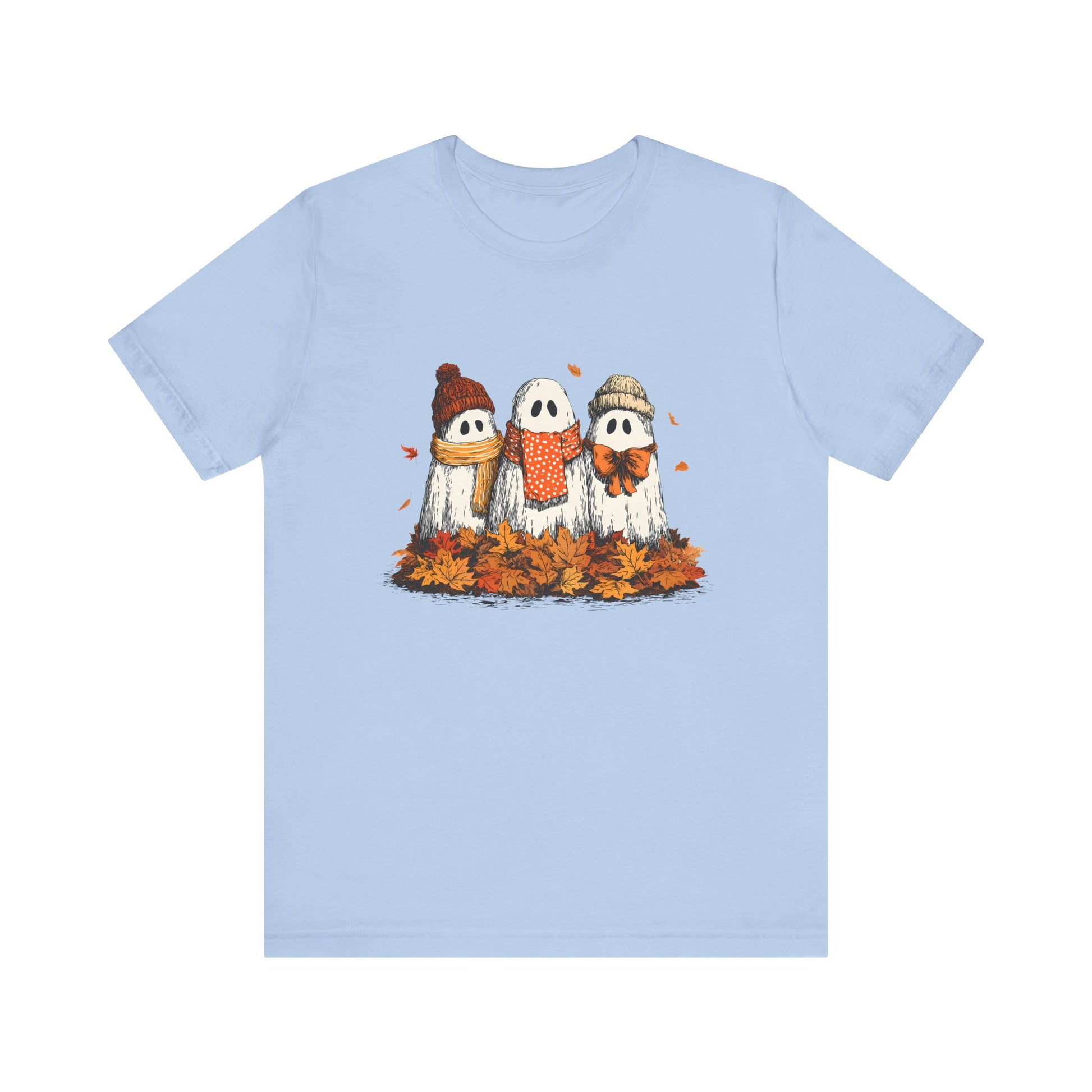 Cute Fall Ghosts Tee, Halloween T-Shirt, Ghost Graphic Tee - PopCultureByDesign36