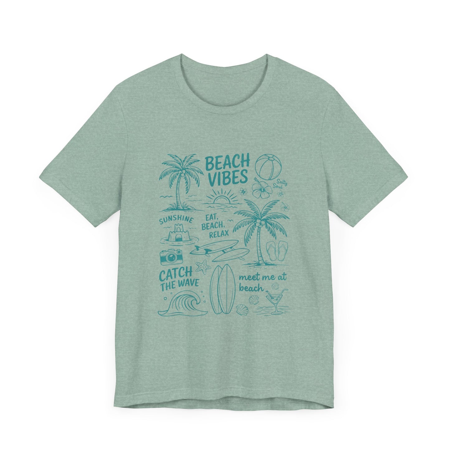 Beach Vibes Shirt, Ocean Lover Shirt, Summer T-Shirt, Sea Life Top - PopCultureByDesign36