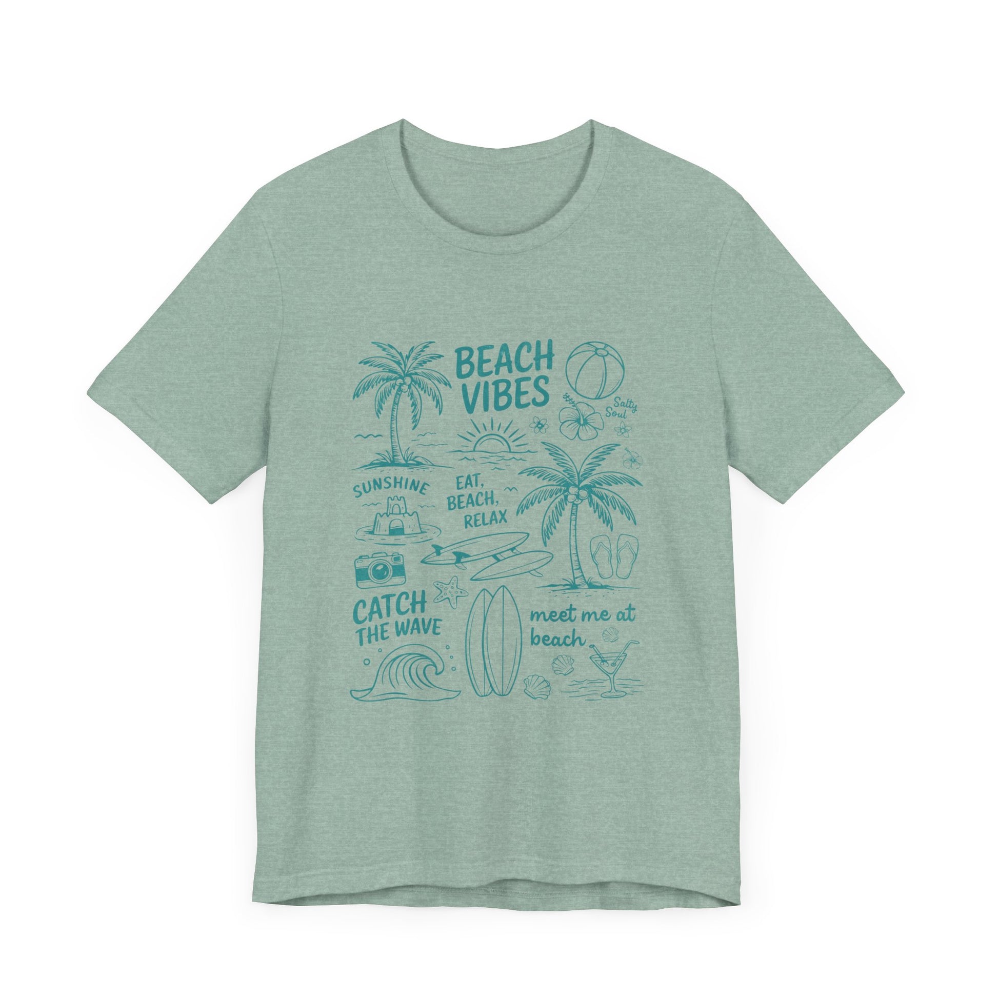Beach Vibes Shirt, Ocean Lover Shirt, Summer T-Shirt, Sea Life Top - PopCultureByDesign36