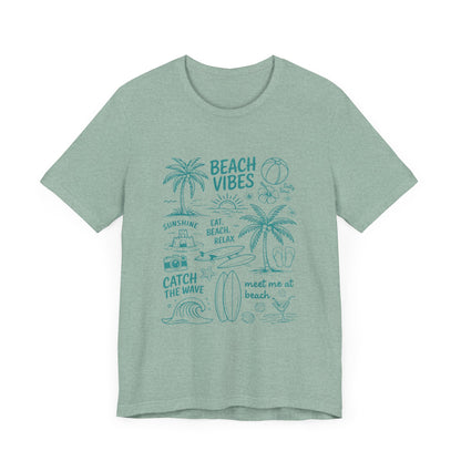 Beach Vibes Shirt, Ocean Lover Shirt, Summer T-Shirt, Sea Life Top - PopCultureByDesign36
