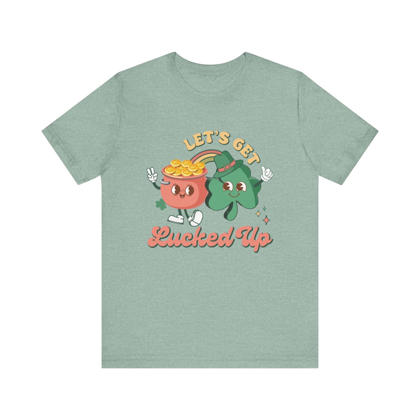 Let's Get Lucked Up Shirt, St Patrick's Day Tee, Irish Shamrock Tee - PopCultureByDesign36
