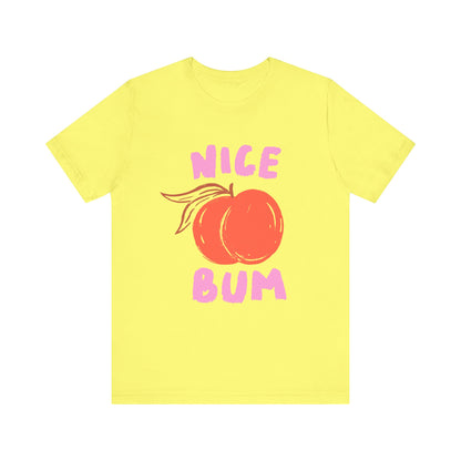 Nice Bum Peach Shirt, Cute Fruit Graphic T-Shirt, Food Lover Tee - PopCultureByDesign36