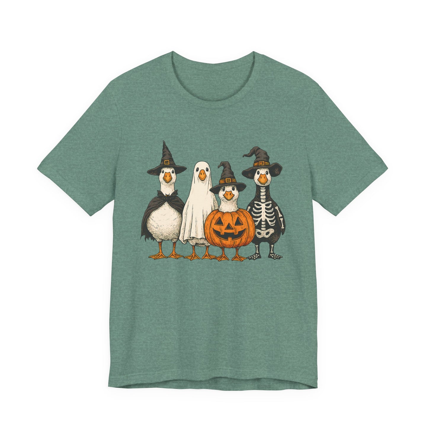 Duck Halloween Tee, Funny Halloween Duck Shirt, Quirky Bird Top - PopCultureByDesign36