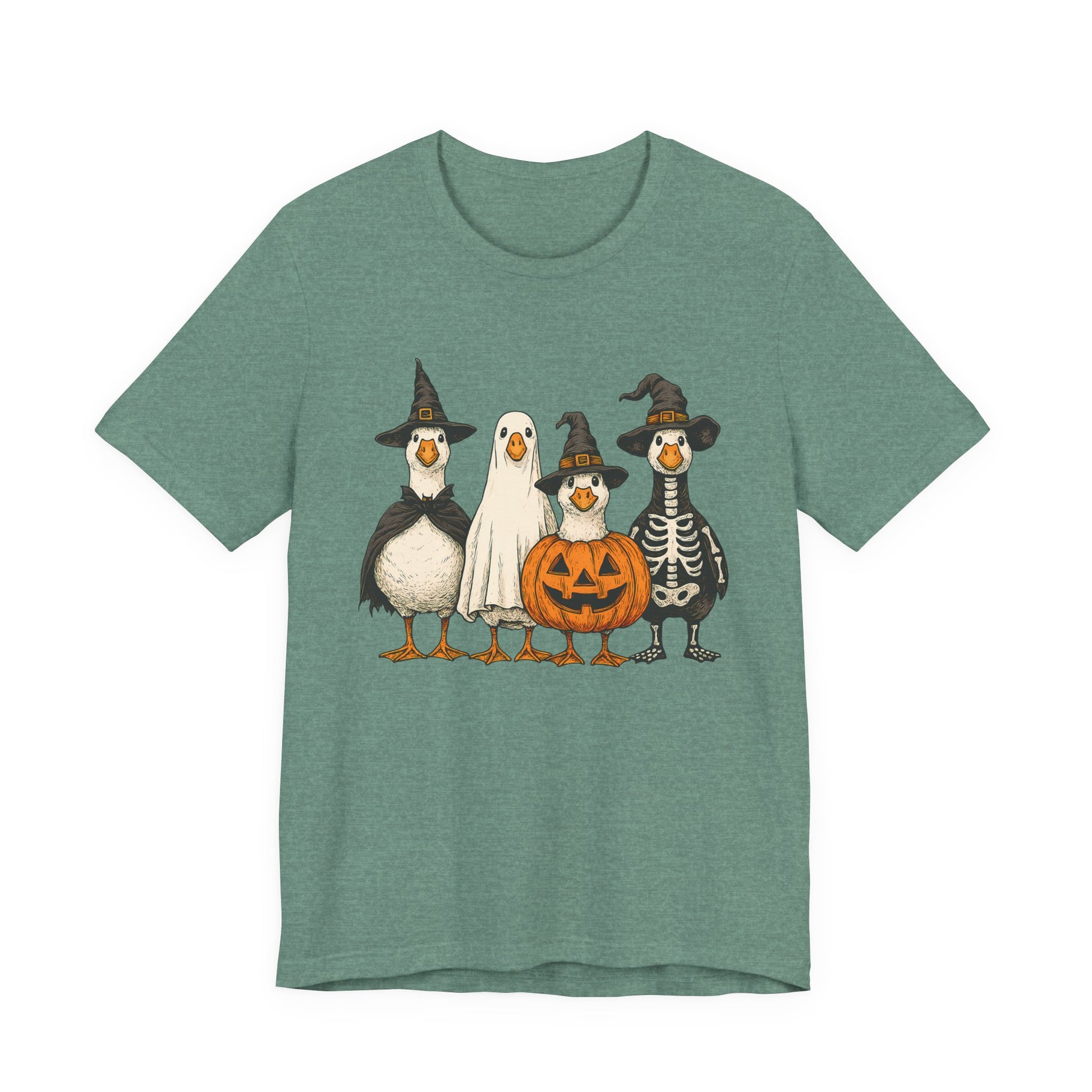 Duck Halloween Tee, Funny Halloween Duck Shirt, Quirky Bird Top - PopCultureByDesign36