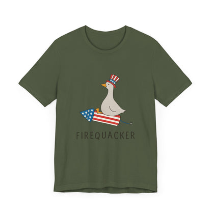 Firequacker Shirt, Funny Fourth Of July Shirt, Funny Goose Shirt - PopCultureByDesign36